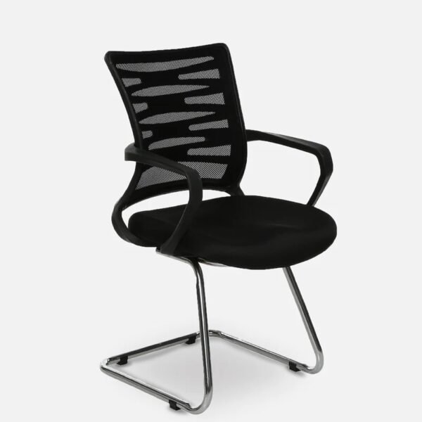 AeroCurve Mesh Visitor Chair – Stainless Steel Base