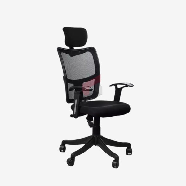AeroFlex Chrome Ergonomic Mesh Office Chair – Headrest & Lumbar Support