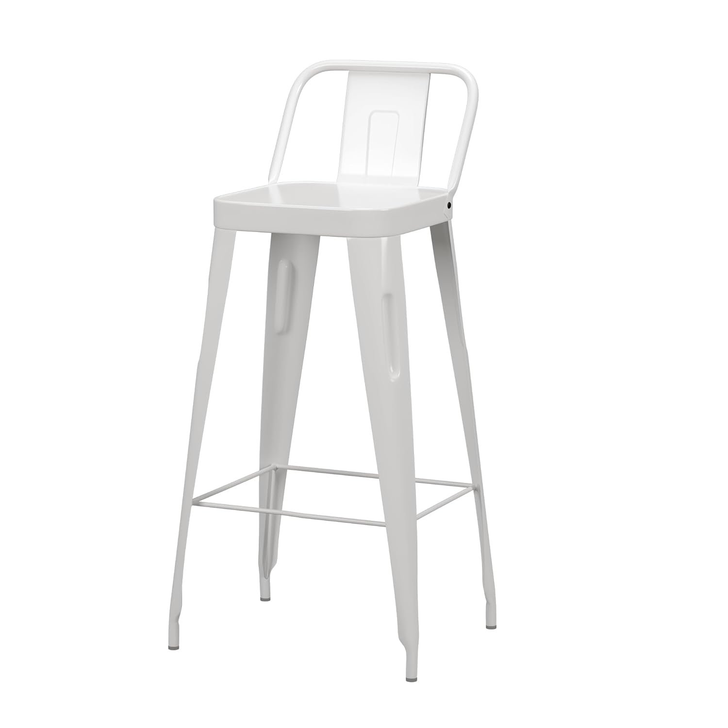 Iron Bar Stool | 44D x 36W x 99H cms | White - Image 4