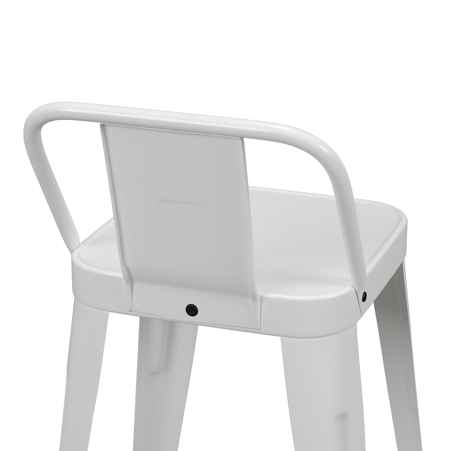 Iron Bar Stool | 44D x 36W x 99H cms | White - Image 3