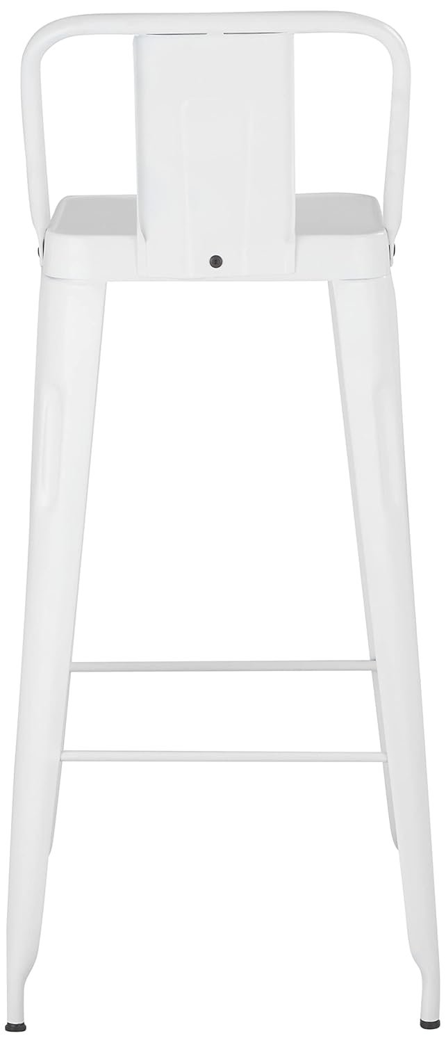 Iron Bar Stool | 44D x 36W x 99H cms | White - Image 5