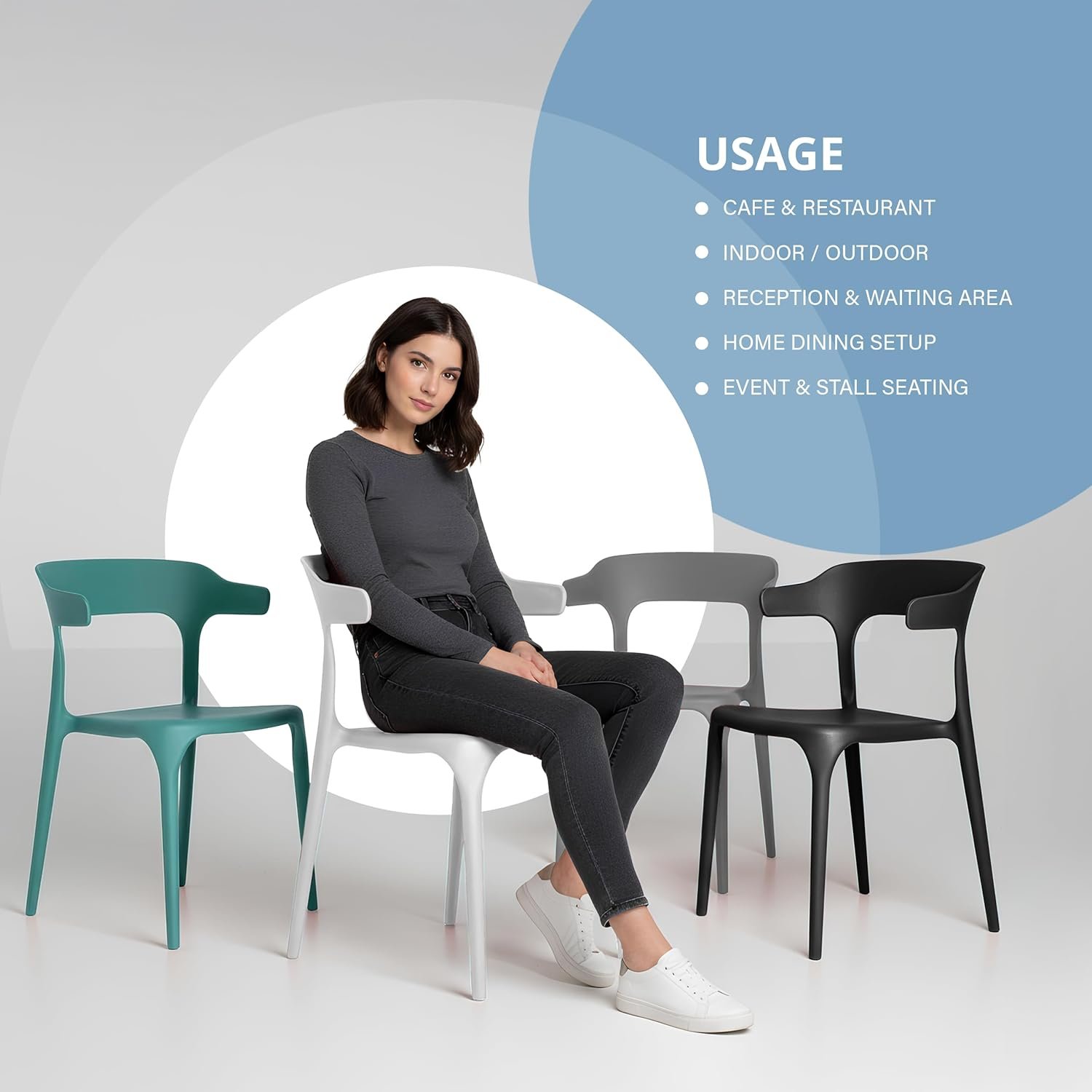 MonoFlex Curve Plastic Chair Color Variation - Image 13