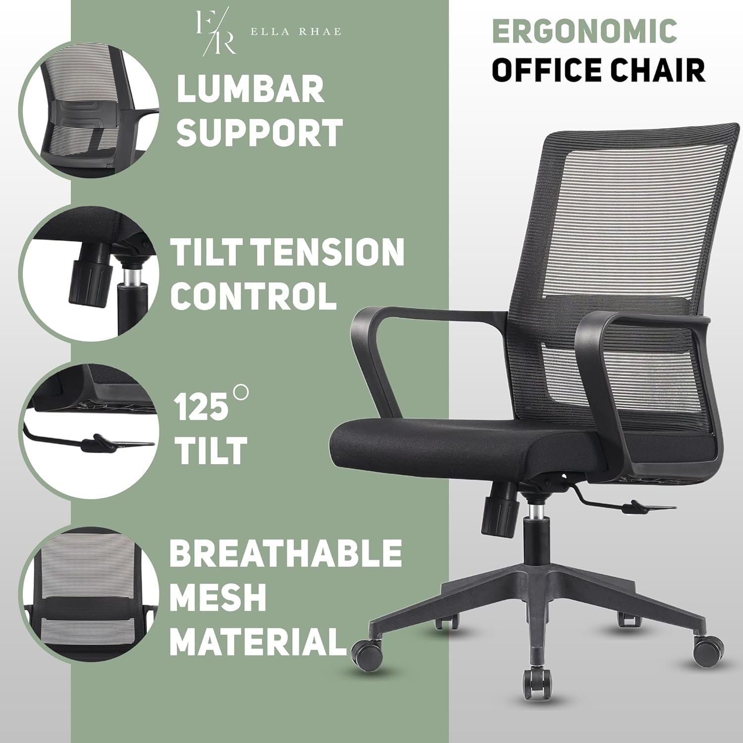 Tulip Seating MeshPro Executive Revolving Chair - Image 3