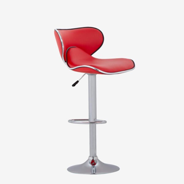 ChromeLift 360° Adjustable Swivel Bar Stool – Modern PU Leather