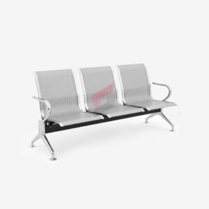 Tulip Seating PrimeLine 3-Seater Metal Waiting Chair with Chrome Legs