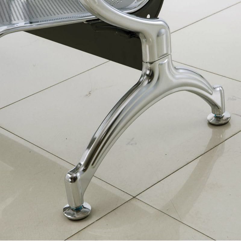 Tulip Seating PrimeLine 3-Seater Metal Waiting Chair with Chrome Legs - Image 5