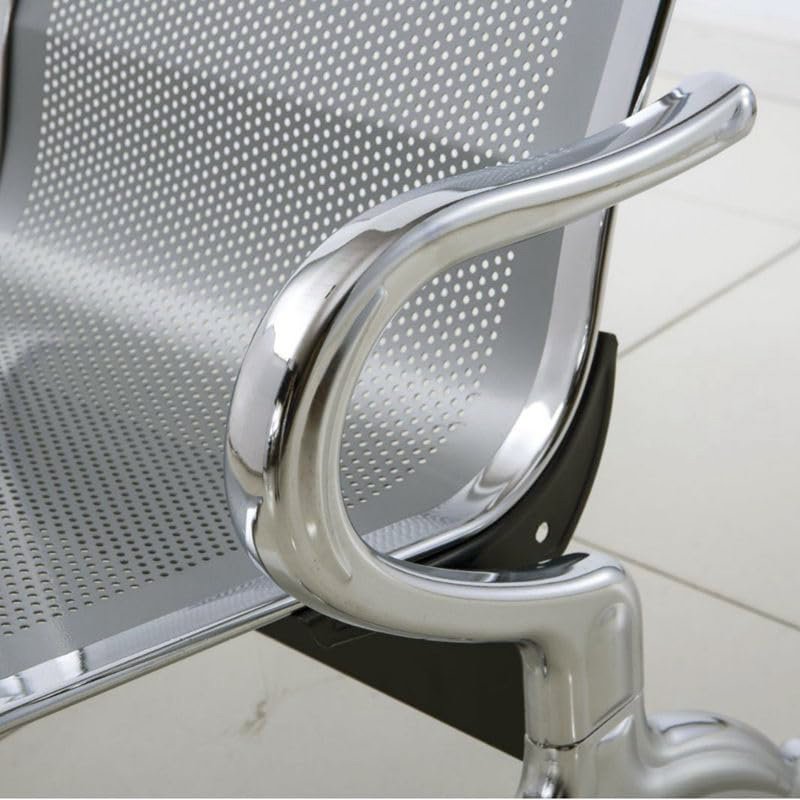 Tulip Seating PrimeLine 3-Seater Metal Waiting Chair with Chrome Legs - Image 7