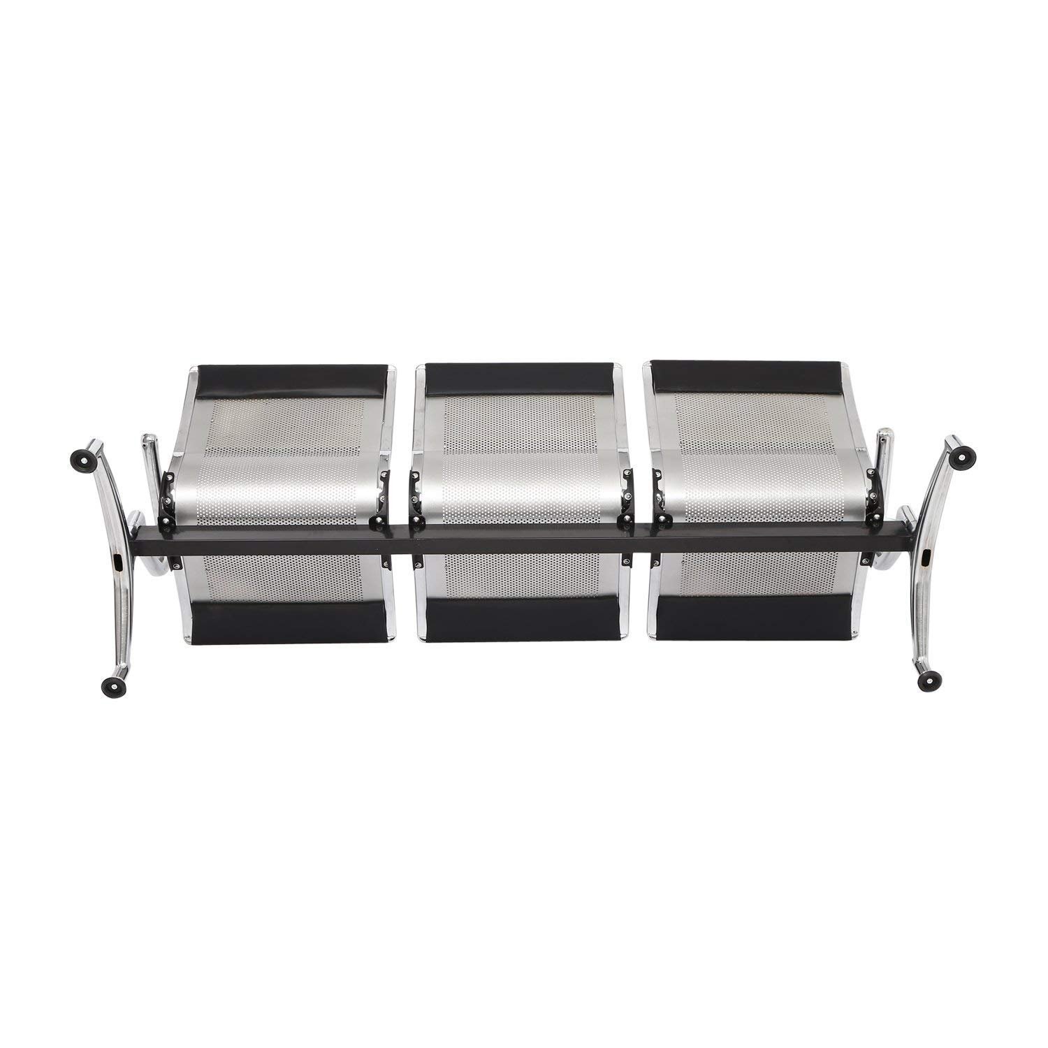 AeroSteel 3-Seater Metal Airport Waiting Chair – Chrome Finish - Image 7